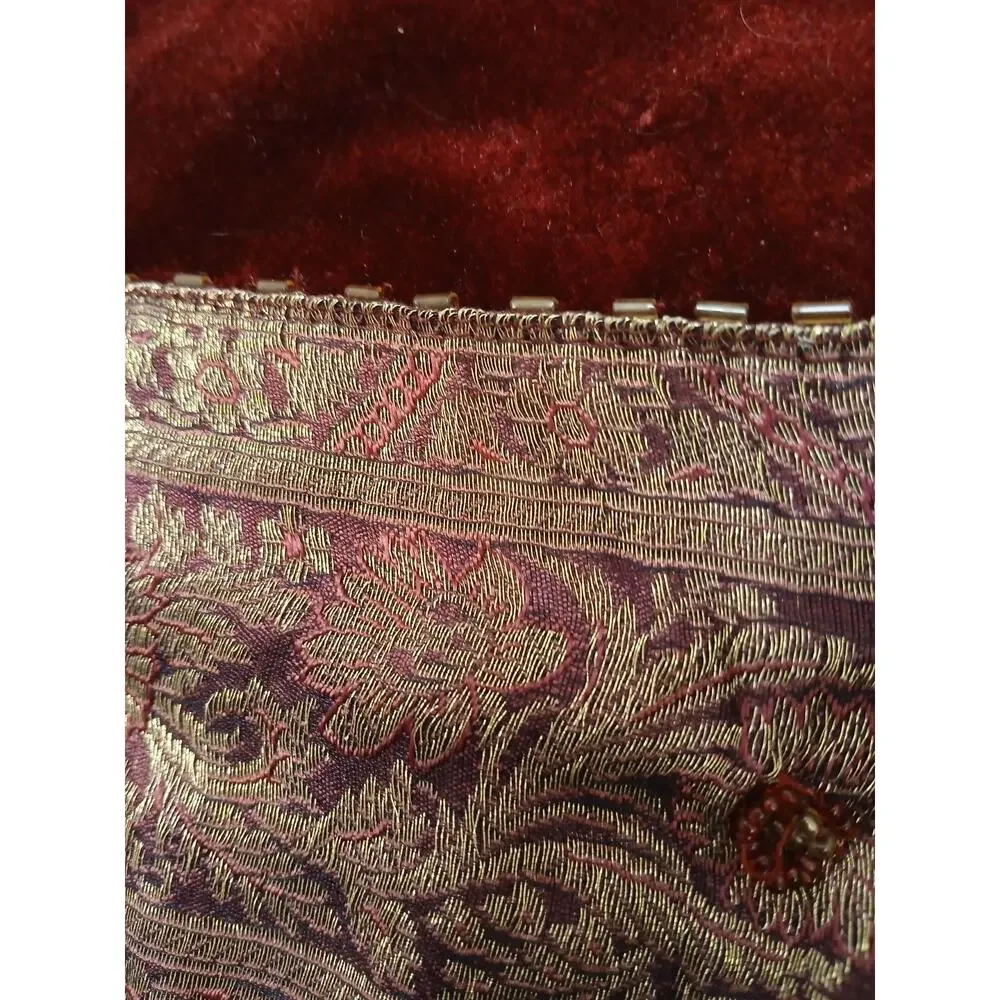 Vintage Velvet Red Christmas Tree Skirt 54